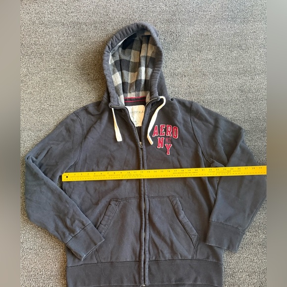Aeropostale Jacket Men's XL Black Vintage Spell out Y2K Jock Grunge Skater Indie - Picture 5 of 5